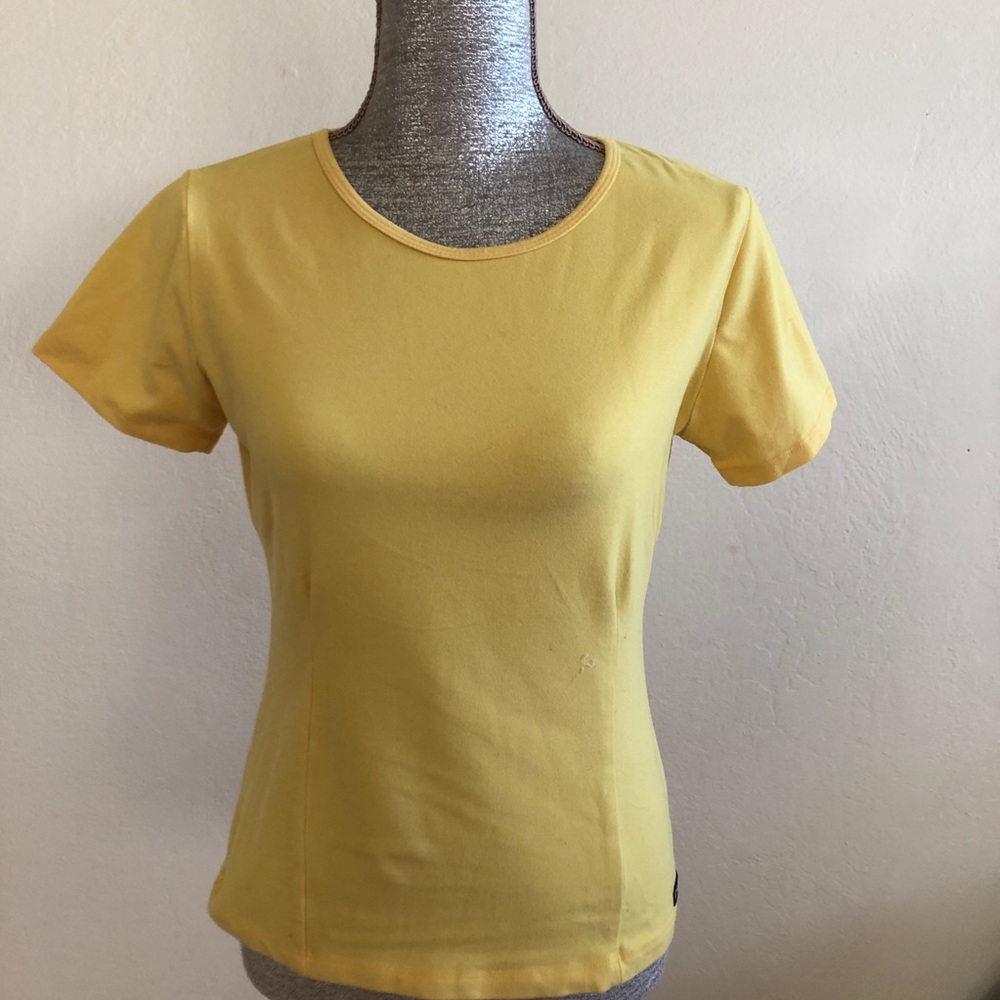 Athleta Yellow Active Short Sleeve T Shirt